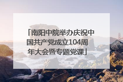 南阳中院举办庆祝中国共产党成立104周年大会暨专题党课