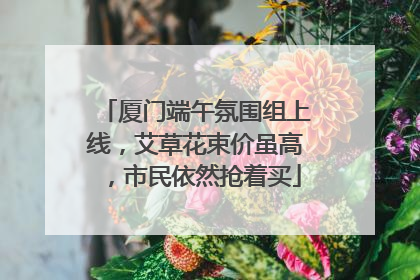 厦门端午氛围组上线，艾草花束价虽高，市民依然抢着买