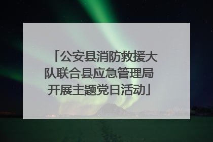公安县消防救援大队联合县应急管理局开展主题党日活动