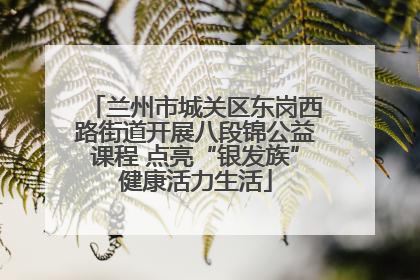 兰州市城关区东岗西路街道开展八段锦公益课程 点亮“银发族”健康活力生活