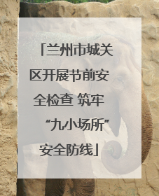 兰州市城关区开展节前安全检查 筑牢“九小场所”安全防线