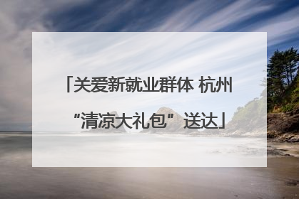 关爱新就业群体 杭州“清凉大礼包”送达