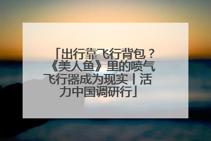 出行靠飞行背包？《美人鱼》里的喷气飞行器成为现实丨活力中国调研行