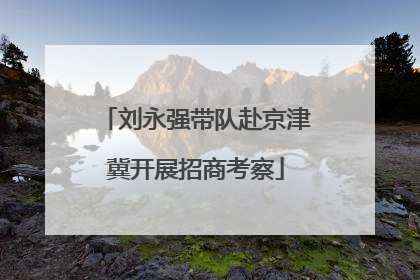 刘永强带队赴京津冀开展招商考察