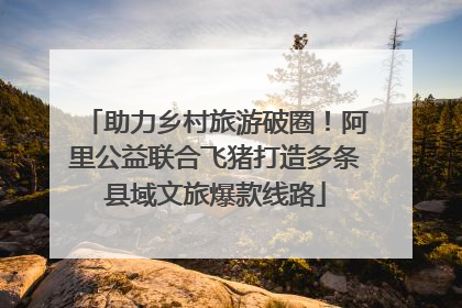 助力乡村旅游破圈！阿里公益联合飞猪打造多条县域文旅爆款线路