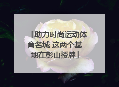 助力时尚运动体育名城 这两个基地在彭山授牌