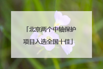 北京两个中轴保护项目入选全国十佳