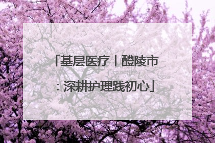 基层医疗丨醴陵市：深耕护理践初心