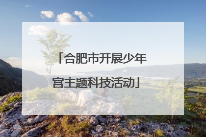 合肥市开展少年宫主题科技活动