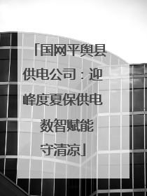 国网平舆县供电公司：迎峰度夏保供电  数智赋能守清凉