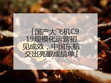 国产大飞机C919规模化运营初见成效，中国东航交出亮眼成绩单