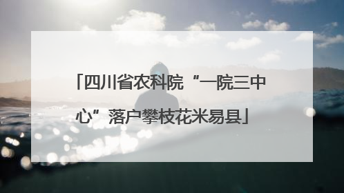 四川省农科院“一院三中心”落户攀枝花米易县