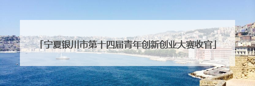 宁夏银川市第十四届青年创新创业大赛收官