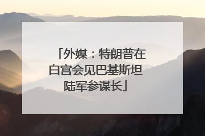 外媒：特朗普在白宫会见巴基斯坦陆军参谋长