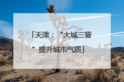 天津：“大城三管”提升城市气质