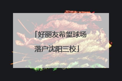 好丽友希望球场落户沈阳三校