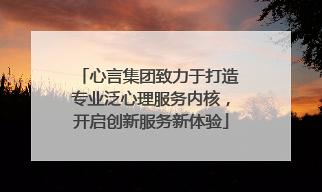 心言集团致力于打造专业泛心理服务内核，开启创新服务新体验