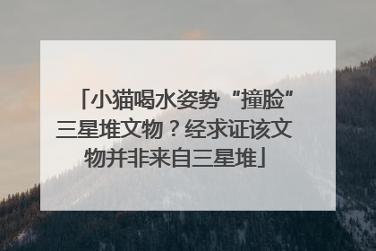小猫喝水姿势“撞脸”三星堆文物？经求证该文物并非来自三星堆