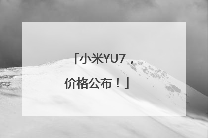 小米YU7，价格公布！