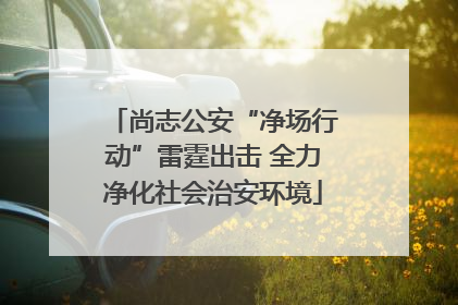 尚志公安“净场行动”雷霆出击 全力净化社会治安环境