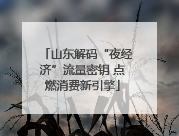 山东解码“夜经济”流量密钥 点燃消费新引擎