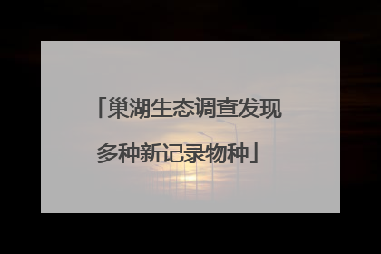 巢湖生态调查发现多种新记录物种