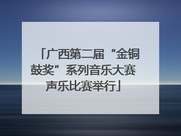 广西第二届“金铜鼓奖”系列音乐大赛声乐比赛举行