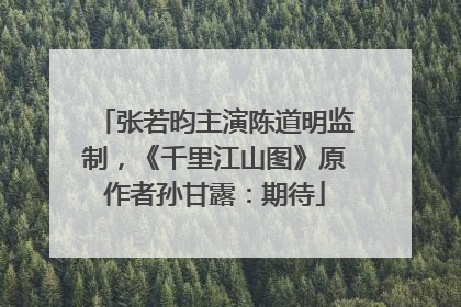 张若昀主演陈道明监制，《千里江山图》原作者孙甘露：期待