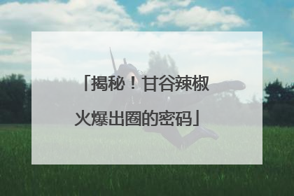 揭秘！甘谷辣椒火爆出圈的密码