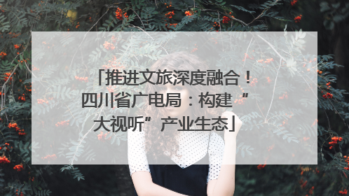 推进文旅深度融合！四川省广电局：构建“大视听”产业生态