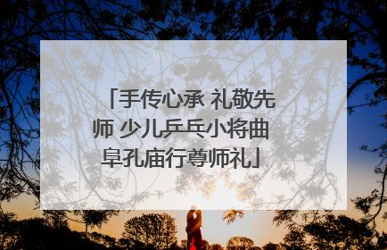 手传心承 礼敬先师 少儿乒乓小将曲阜孔庙行尊师礼