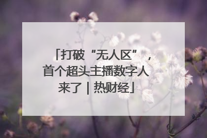 打破“无人区”，首个超头主播数字人来了｜热财经