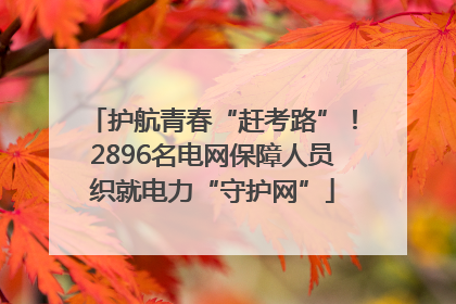 护航青春“赶考路”！2896名电网保障人员织就电力“守护网”