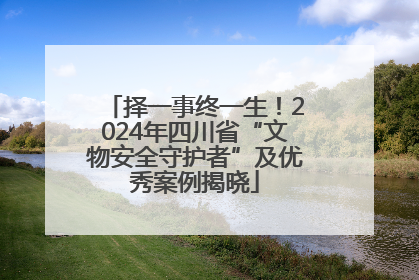 择一事终一生！2024年四川省“文物安全守护者”及优秀案例揭晓