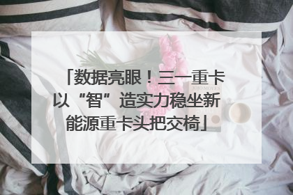 数据亮眼！三一重卡以“智”造实力稳坐新能源重卡头把交椅
