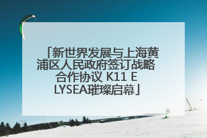 新世界发展与上海黄浦区人民政府签订战略合作协议 K11 ELYSEA璀璨启幕
