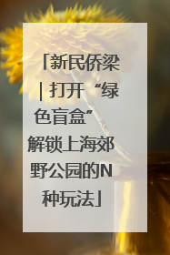 新民侨梁｜打开“绿色盲盒” 解锁上海郊野公园的N种玩法