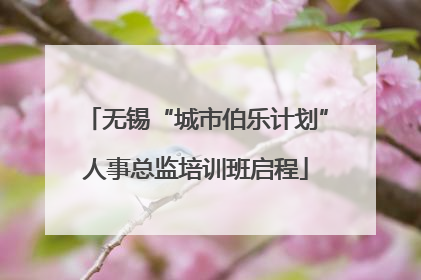无锡“城市伯乐计划”人事总监培训班启程