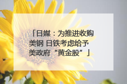 日媒：为推进收购美钢 日铁考虑给予美政府“黄金股”