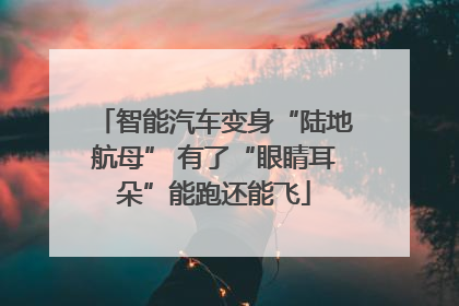 智能汽车变身“陆地航母” 有了“眼睛耳朵”能跑还能飞