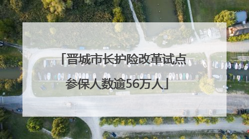 晋城市长护险改革试点参保人数逾56万人
