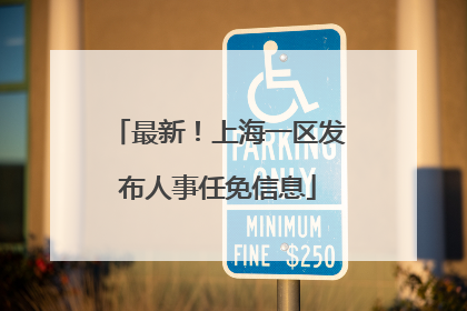 最新！上海一区发布人事任免信息