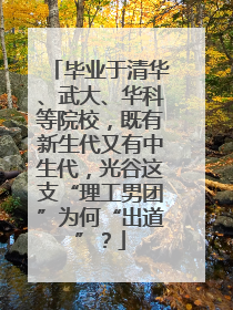 毕业于清华、武大、华科等院校，既有新生代又有中生代，光谷这支“理工男团”为何“出道”？