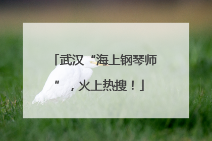 武汉“海上钢琴师”，火上热搜！