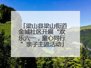 梁山县梁山街道金城社区开展“欢乐六一，童心同行”亲子主题活动