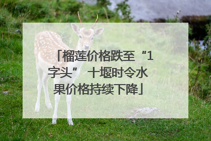 榴莲价格跌至“1字头” 十堰时令水果价格持续下降