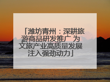 潍坊青州：深耕旅游商品研发推广 为文旅产业高质量发展注入强劲动力