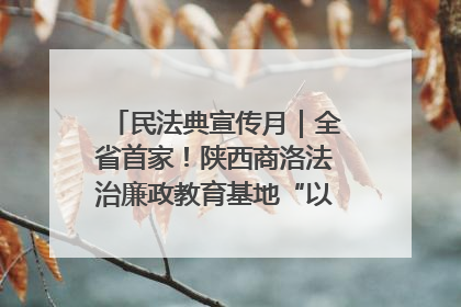 民法典宣传月｜全省首家！陕西商洛法治廉政教育基地“以案说纪”润人心