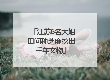 江苏6名大姐田间种芝麻挖出千年文物