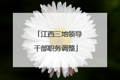 江西三地领导干部职务调整